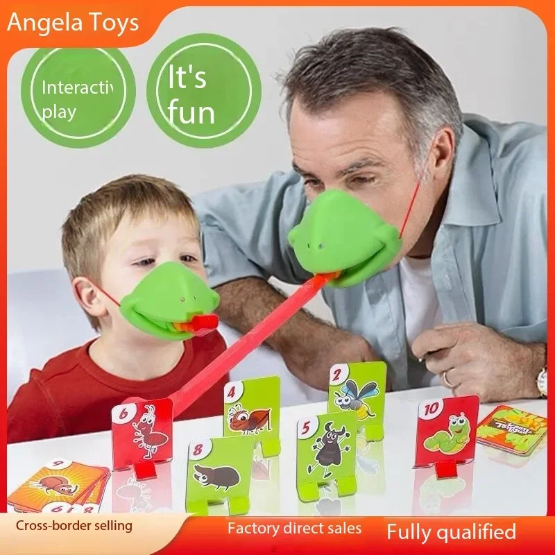 

Board Game Card Parent-child Puzzle Toys Interactive Educational Toys For Kids Gift Party Game The frog sticks out its tongue