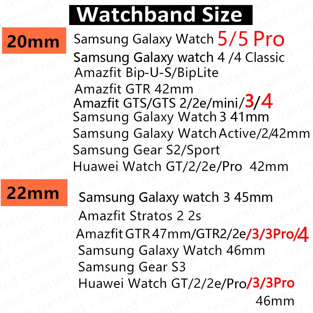 20mm/22mm strap For Samsung Galaxy watch 4 6 Classic/5/5 pro/3/46mm/42mm/Active 2 Gear S3 Silicone bracelet Huawei GT 2/pro band