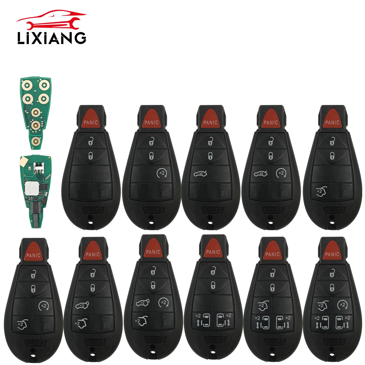 LIXIANG World Car Remote Control Key For Chrysler Town & Country Jeep Dodge M3N5WY783X/IYZ-C01C ID46 Chip 433MHz Keyless Card