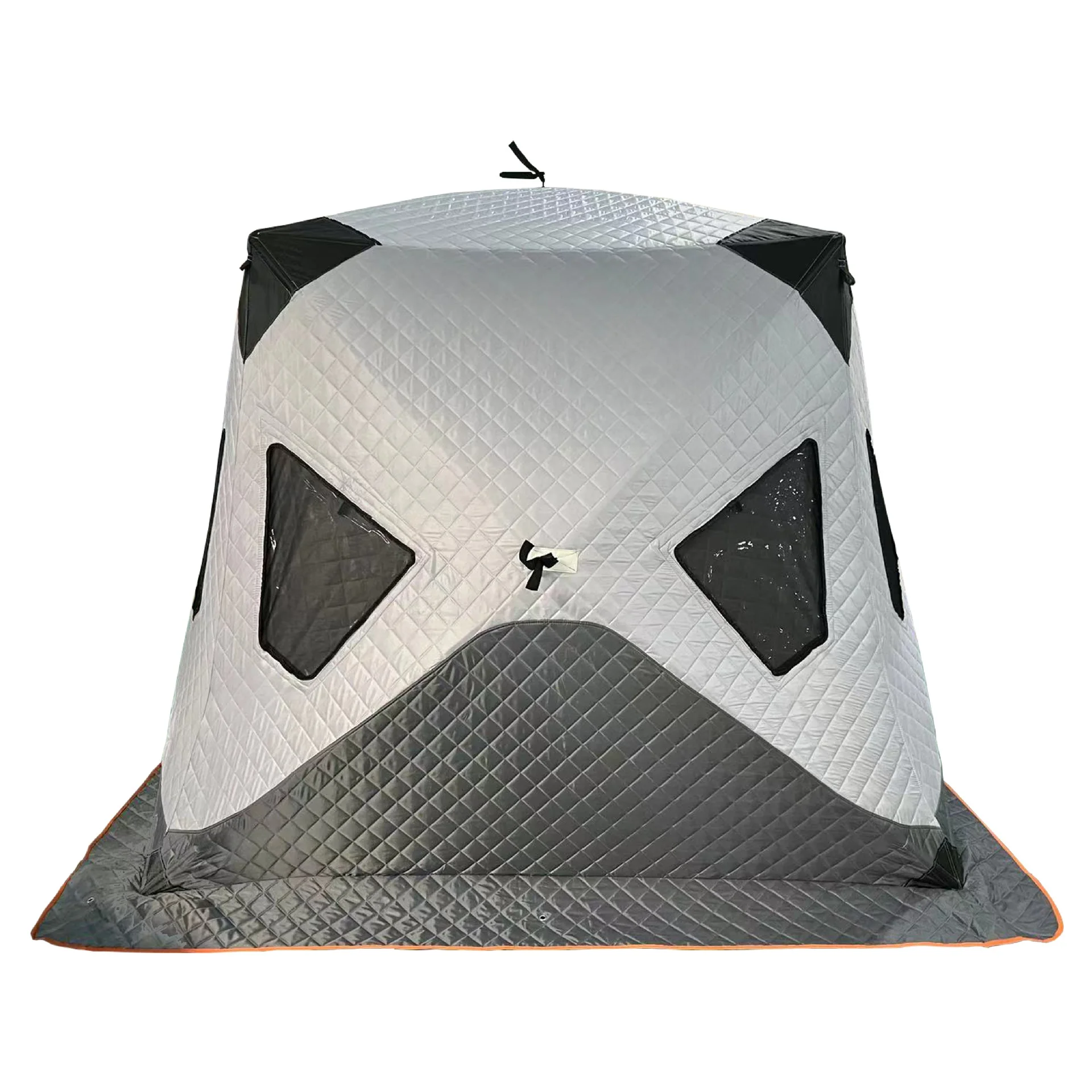 Wholesale Low MOQ 3-4 Person Insulated Pop-Up Angler Ice Fishing Tent with Three-Layer Fabric for Winter Outdoor Use