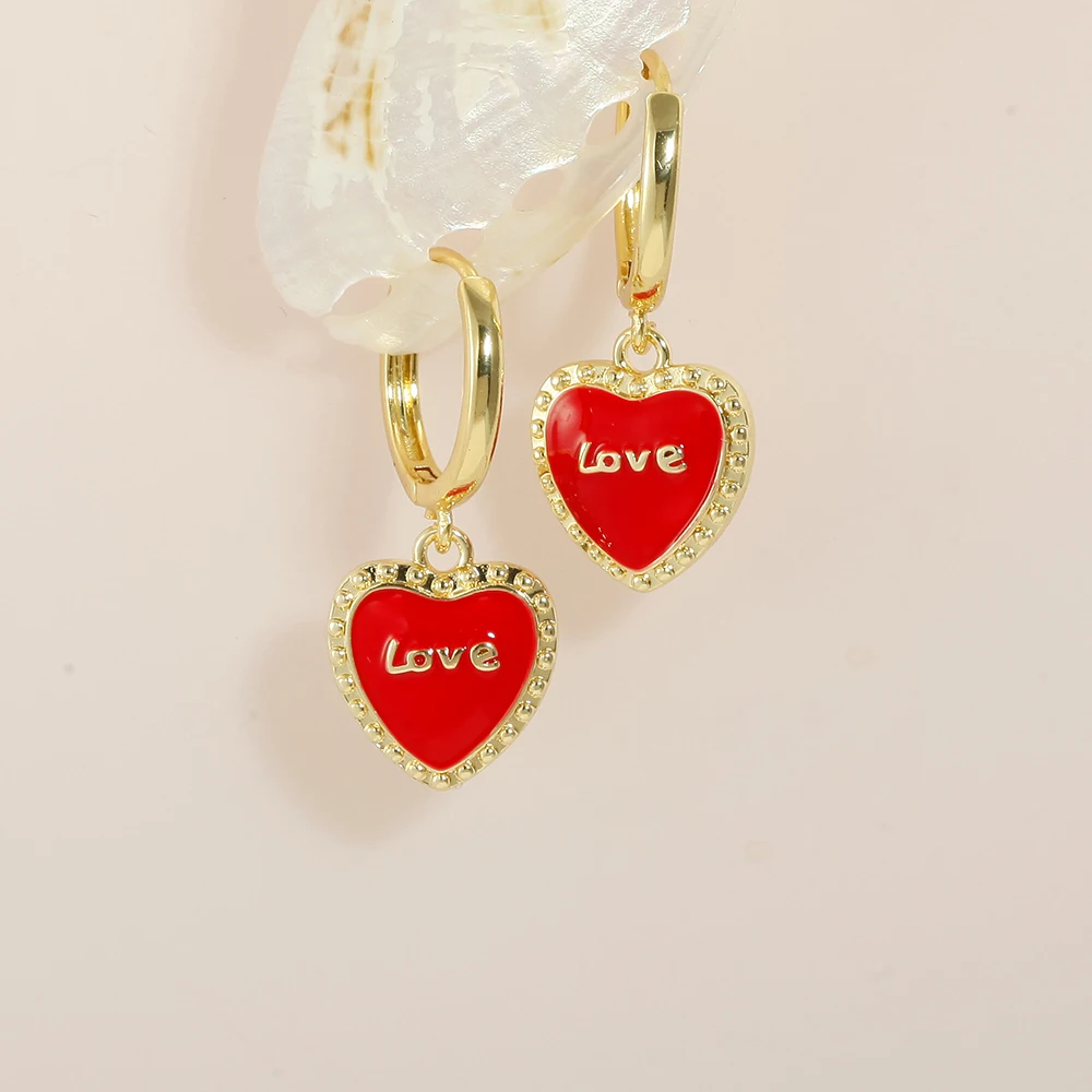 Classic Heart Shape Charms For Jewelry Making Supplies Gold Color Zircon Diy Earrings Bracelet Necklace Keychain Fashion Jewelry