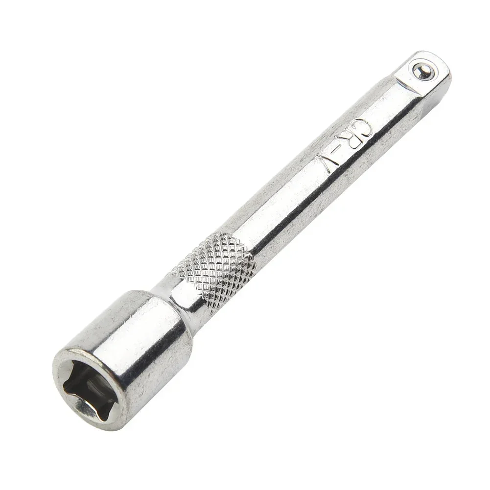 Sleeve Wrench Extender Bar Silver Sliding Rod Wrench 1/4 Inch 50/75/100MM Adapter Chromed Steel Ratchet Socket