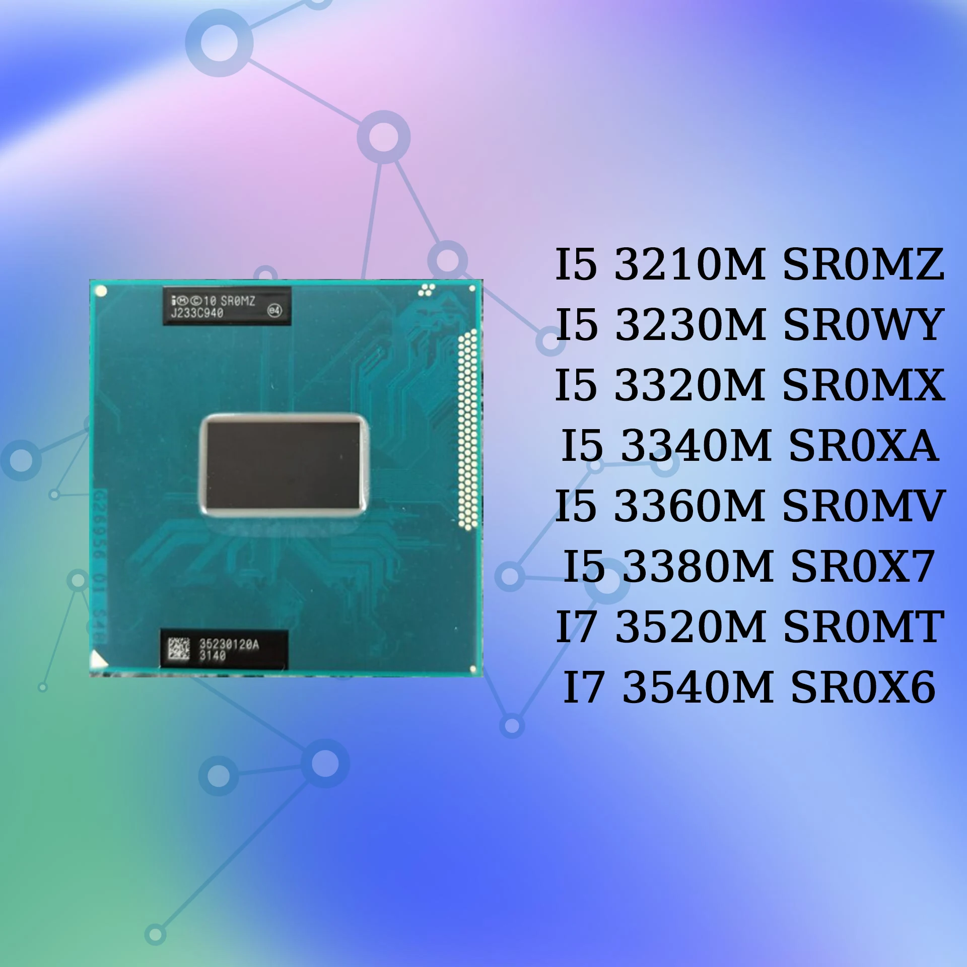 Original official edition I5 3210M 3230M 3320M 3340M 3360M 3380M I7 3520 3540M CPU BGA PGA