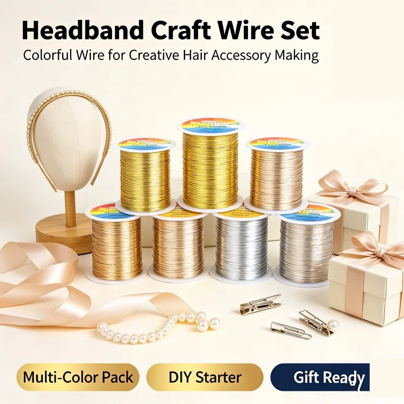 Fadeless Copper Clad Steel Wire100M/328ft,DIA0.3mm 0.4mm Bendable Metal for Craft Floral Jewelry Headpiece DIY Handmade Projects