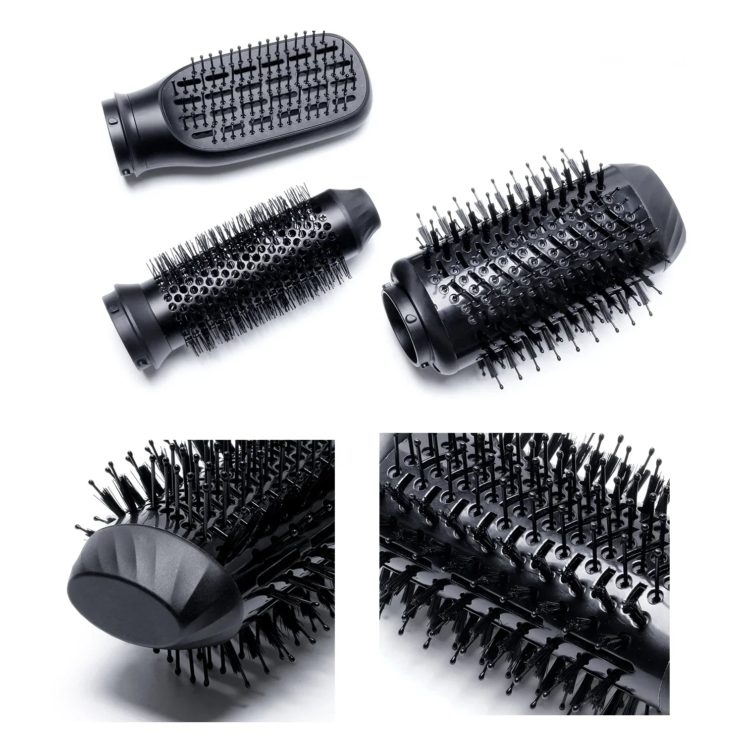 Электрическая щетка для выпрямления волос 10 в 1, сменная съемная вращающаяся щетка с горячим воздухом, профессиональный фен, бигуди для волос
