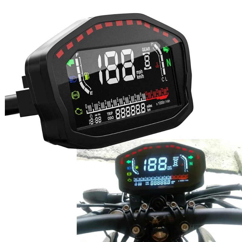 

Universal GPS Speedometer RPM Motorcycle Meter LED Digital Odometer Electric Injection Carburetor Instrument Multi-function Trip