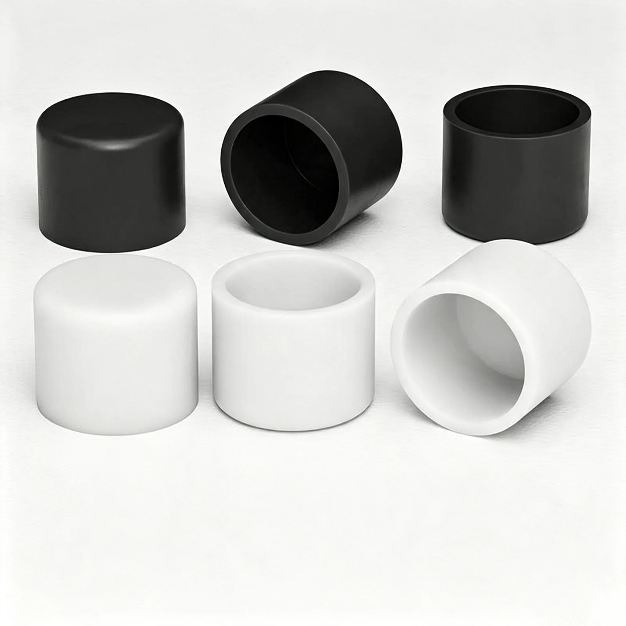 White/Black Silicone Rubber Round Caps  Dust Seal Blanking End Stopper Protection Cover For Pipe Tube Furniture Pads ID 3mm-200m