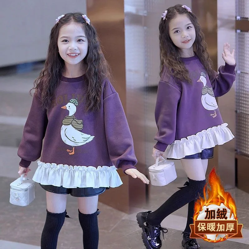

Girls Hoodies Sweatshirts Cotton Tops Overcoat 2024 New Arrive Spring Autumn Windproof Kids Long Sleeve Children's Clothing