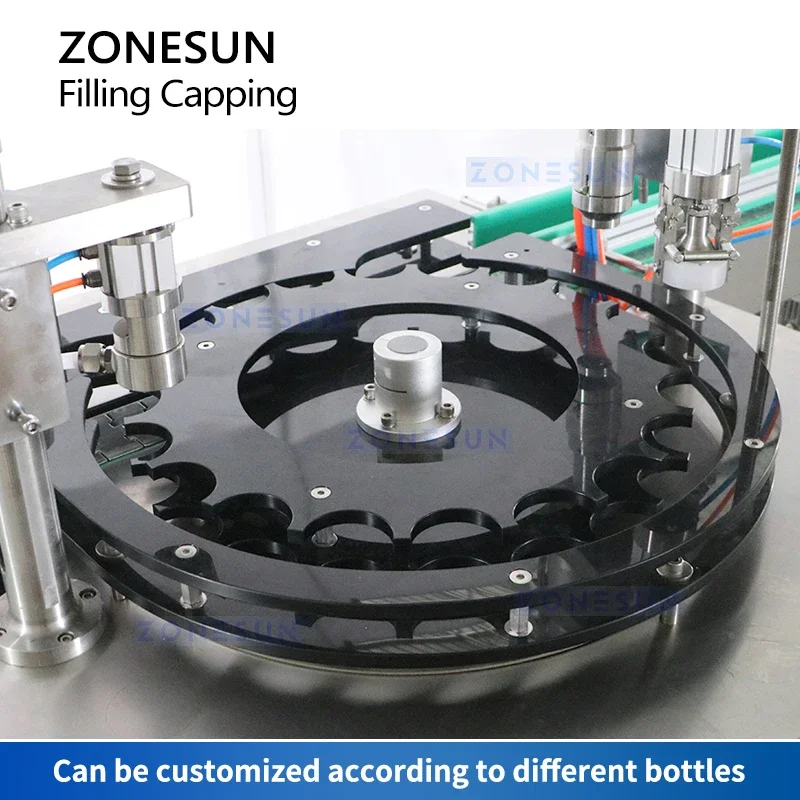 Zonesun máquina automática de embalagem de aerossol spray pode enchimento vedação cuidados pessoais protetor solar spray equipamento tampando ZS-QW1600
