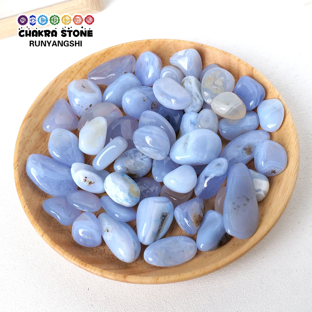 50g/Bag Natural Gemstone Tumble Blue Chalcedony Gravel Stone For Health Yoga Energy Beginners Craft Home Decor Reiki Crystals