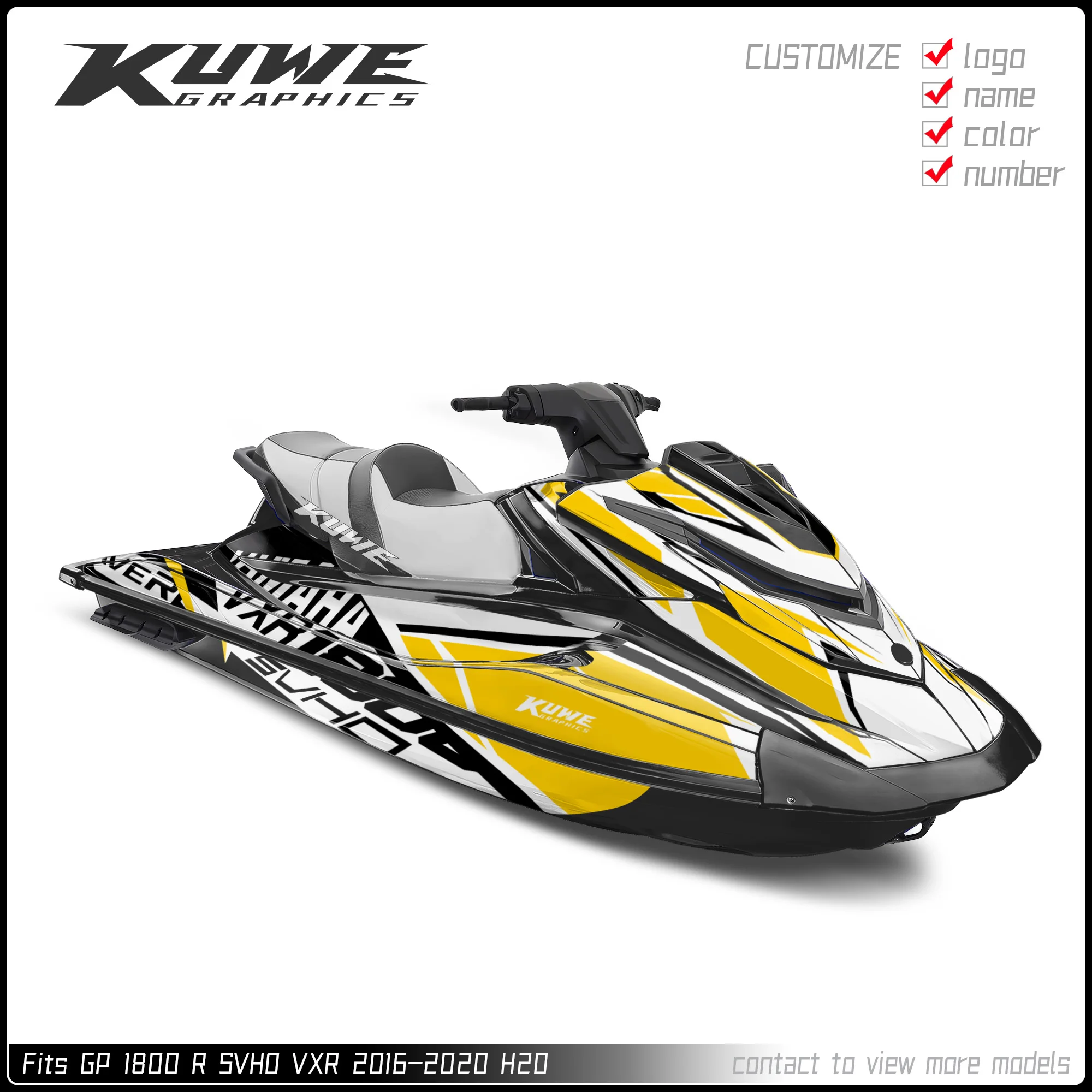 Suitable for Yamaha Gp 1800 R Svho Vxr 2016-2020 Graphic Kit Decal Sticker Supports Personalized Customization