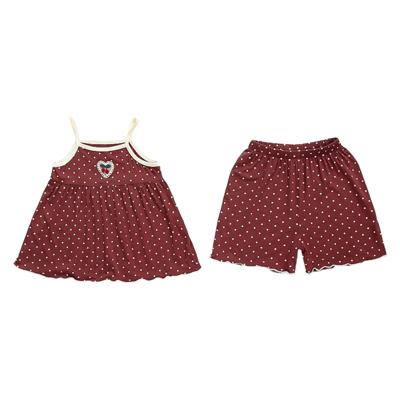

Fashion Girls Clothes Set Young Girls Halter Tops And Shorts Sets Sweetheart Summer Indoor Suits Kids Softy Clothing Size 2-7Y