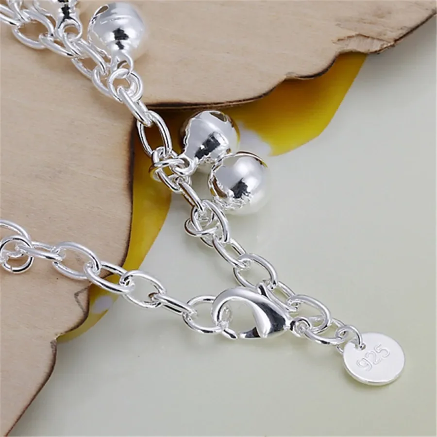 Lovely Bell Silver Color Bracelets New Listings High Quality Fashion Jewelry Christmas Gifts