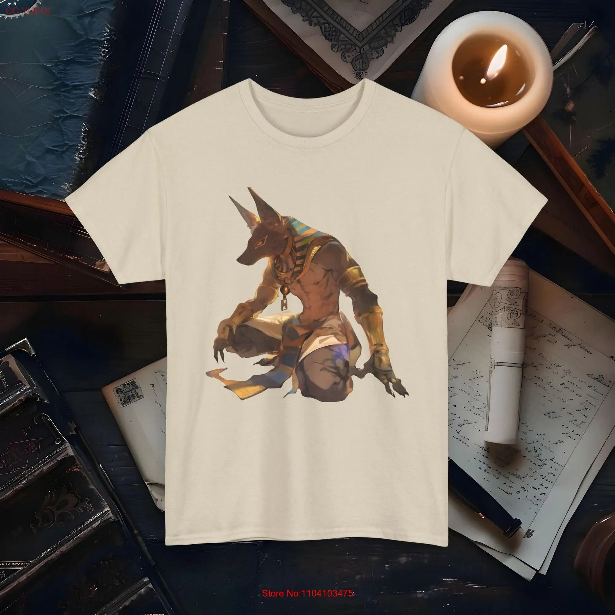 Anubis Egyptian God T shirt Mythology Anime ArT Ancient Egypt Dark Academia  long or short sleeves