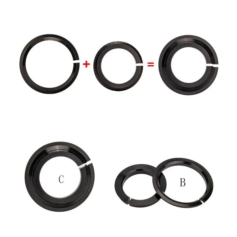 Durable 28.6/29.8/39.8mm Bicycle Front Fork Gasket Aluminum Alloy High Strength Not Easy To Rust Corrosion Resistance Bicycle
