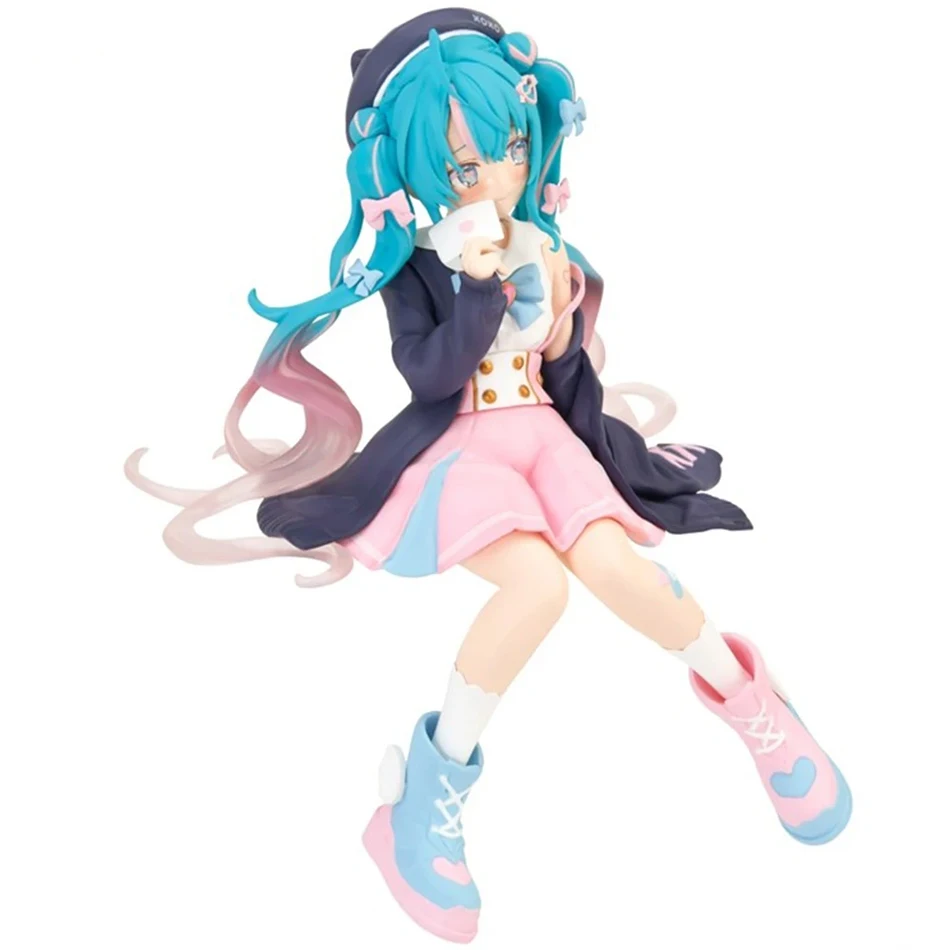 Nuova animazione Hatsune Miku Gigure seduto fatto a mano modello in PVC Action Figure Hatsune Miku modello carino giocattolo decorazione del desktop Colle