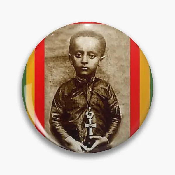 Child Haile Selassie I  Soft Button Pin Collar Hat Lover Gift Creative Decor Badge Brooch Metal Clothes Cartoon Funny Fashion