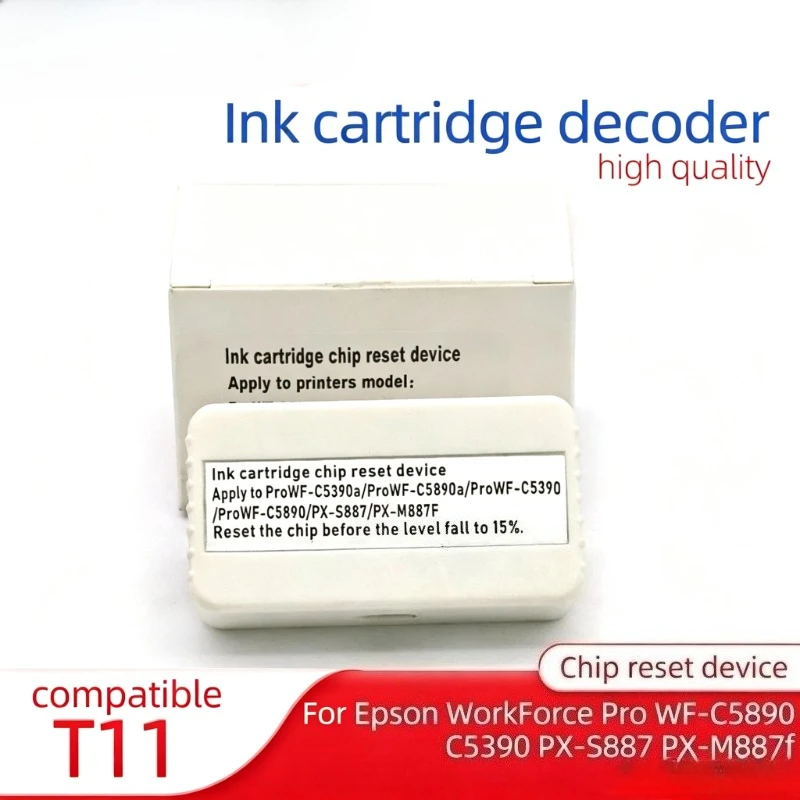 T11 Ink Cartridge Chip Decoder for Epson WF-C5390 C5890 PX-S887 M887F Type-C USB Original Chip Only Resetter