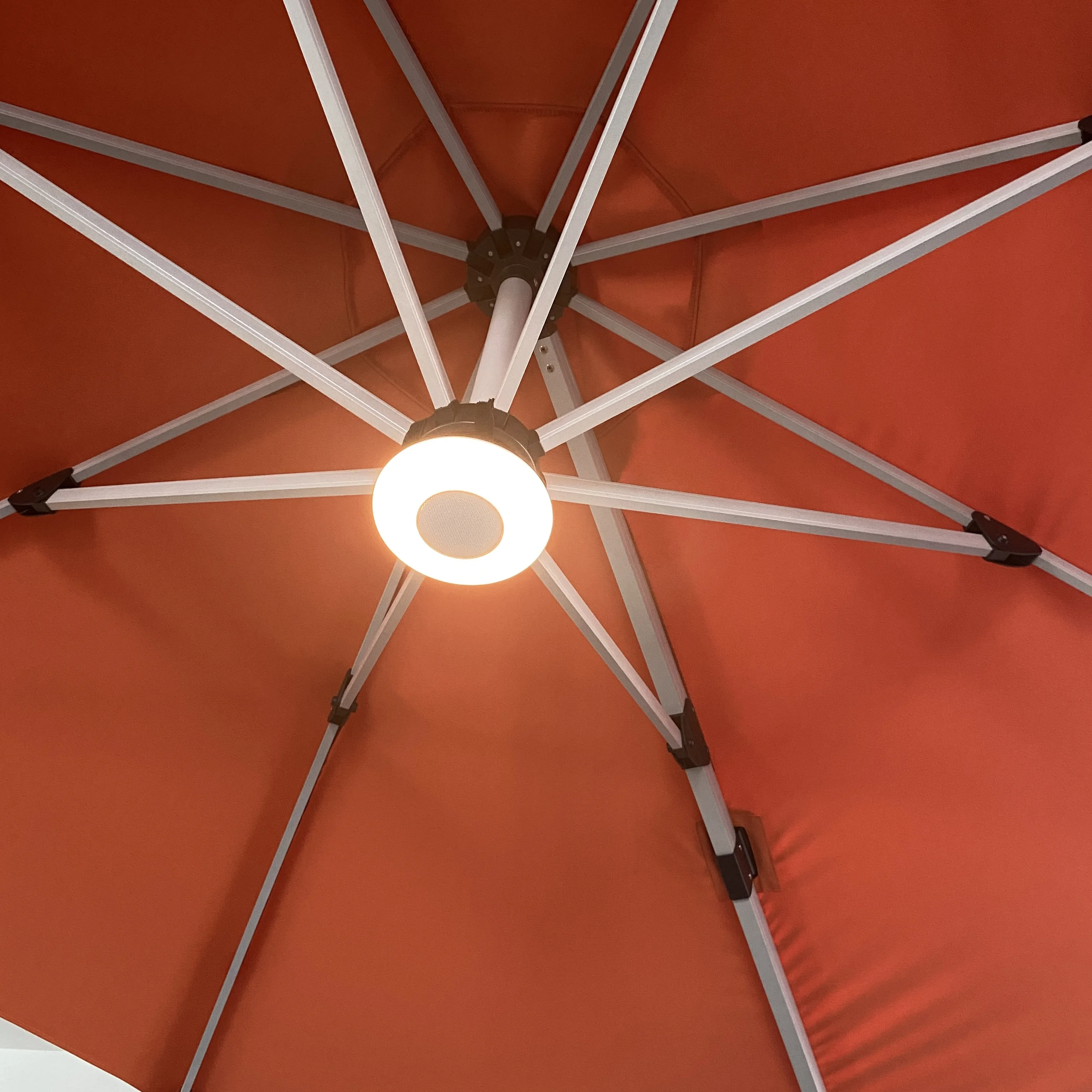 

Hot Selling Multifunctional Hanging Camping Light Battery Garden Umbrella Outdoor Lighting