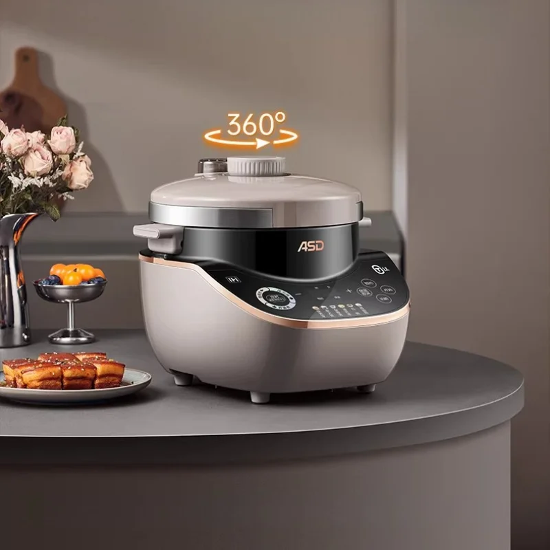 2026 New Upgrade 5L Pure Titanium Electric Pressure Cooker Home Multifunctional Smart Soup Porridge Cooker