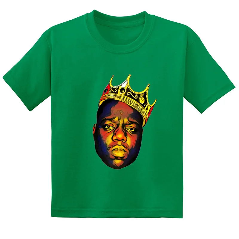 Hot Sale Notorious Big Biggie Print Cool Rock Kids T-shirt Baby Boys Girls Clothes Summer Children Cotton Short Sleeve T shirt