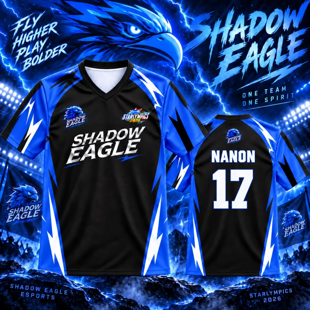 Gmmtv Starlympics 2026 Shadow Eagle Futsal Jersey Krit Tata Win Nanon Sky Nani Dew Perth Tshirt Fans Tee Unisex Beach Tshirts