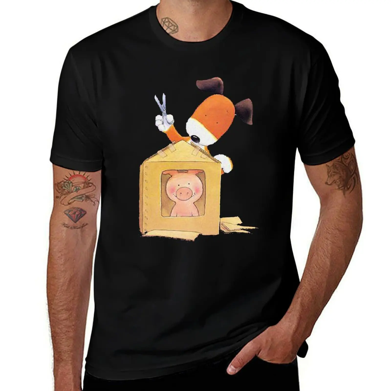 Kipper the dog and pig T-Shirt Holiday Lightweight T-Shirt