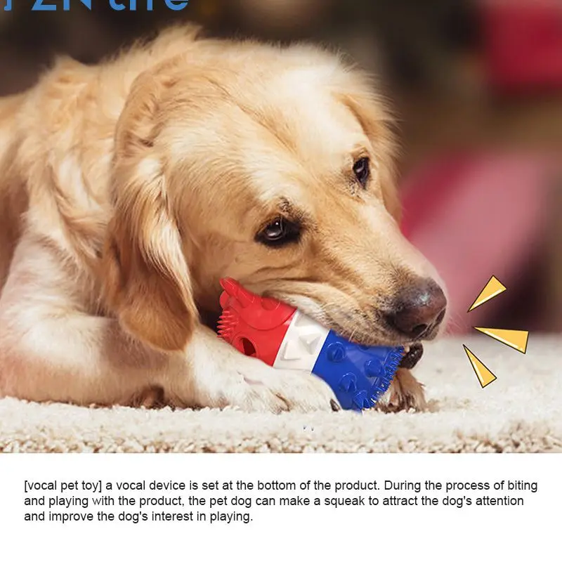 Pet Puppies Bite Resistance Fun Puzzle 200g 3 Colors Tooth Grinding Sticks Squeak Food Ball Attracting Companionship Dog Toys