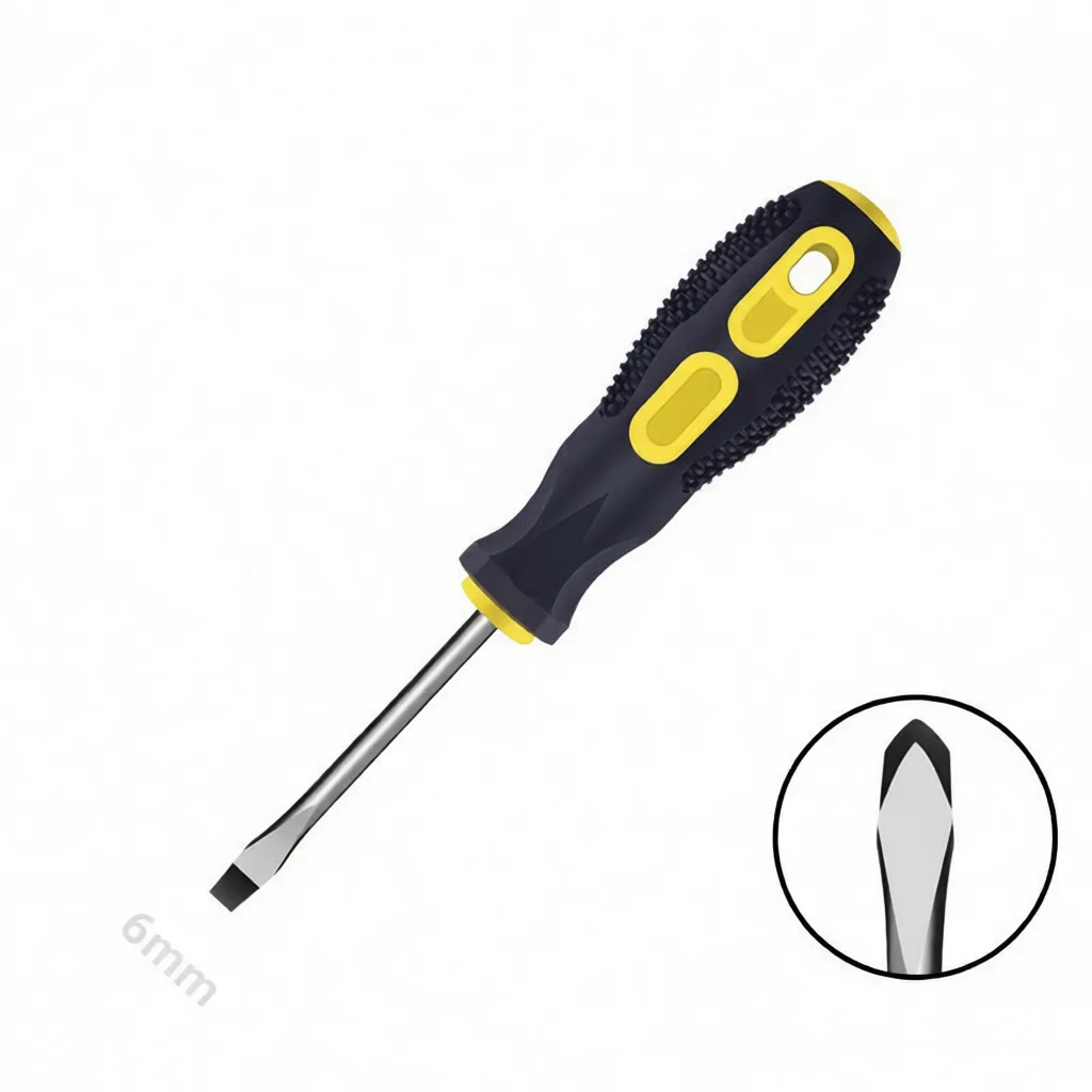 Non Slip Massage Handle Screwdriver Magnetic Chrome Vanadium Steel Bit Manual Repair Hand Tool Furniture Assembly Utility Access