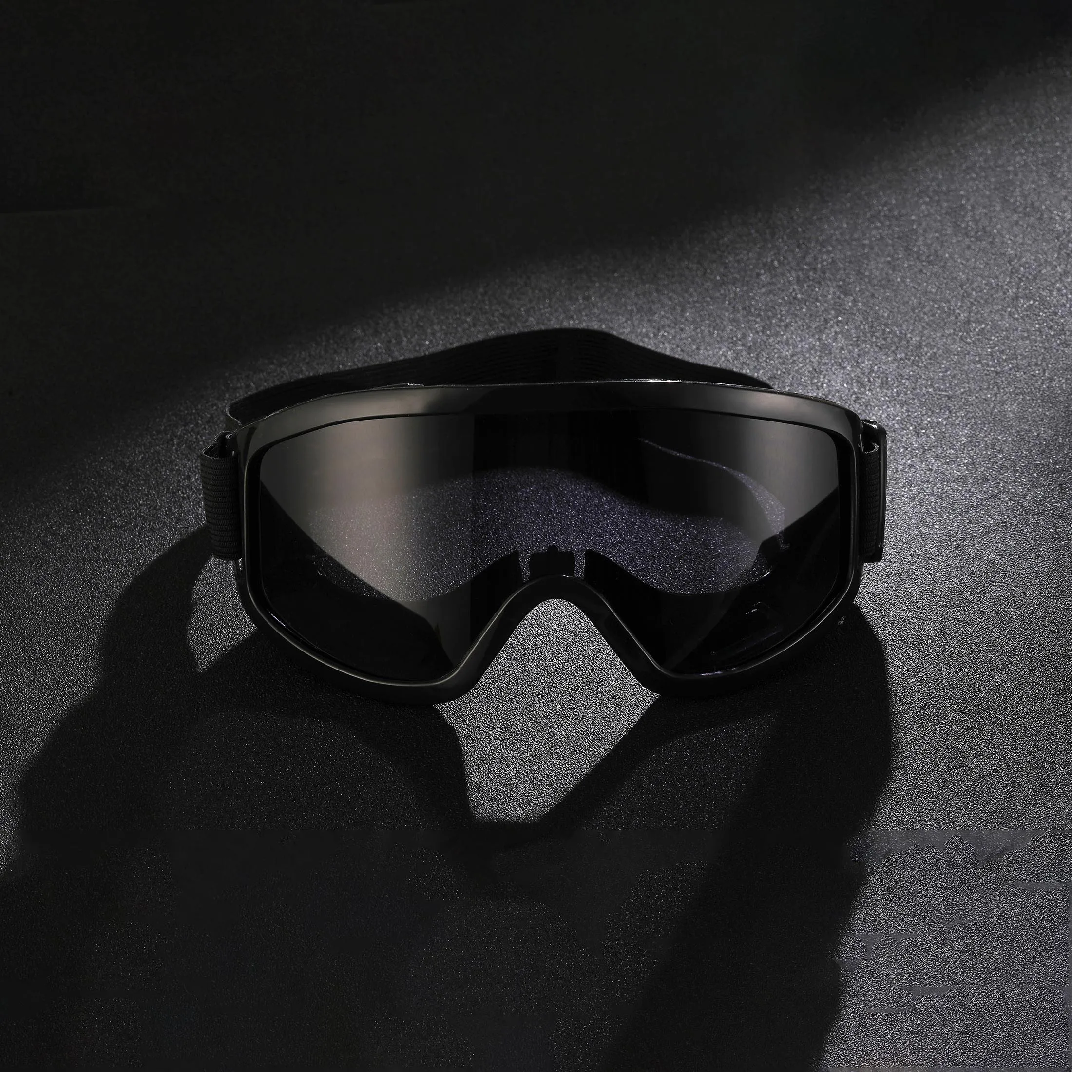 نظارات تزلج مرنة كبيرة الحجم باللون الأسود بالكامل، مناسبة للتزلج وركوب الدراجات والمغامرة والدراجات النارية والطرق الوعرة والغبار وقابلة للغسل #3