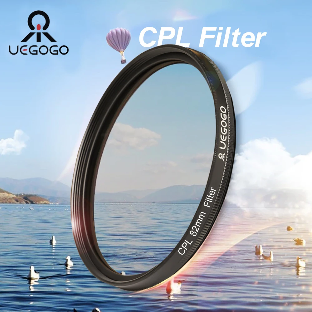 

UEGOGO CPL Lens Filter True Color Circular Ultra Slim Polarizers 52/55/58/62/72/77/82mm for Nikon Canon DSLR Camera Lens Nano-X