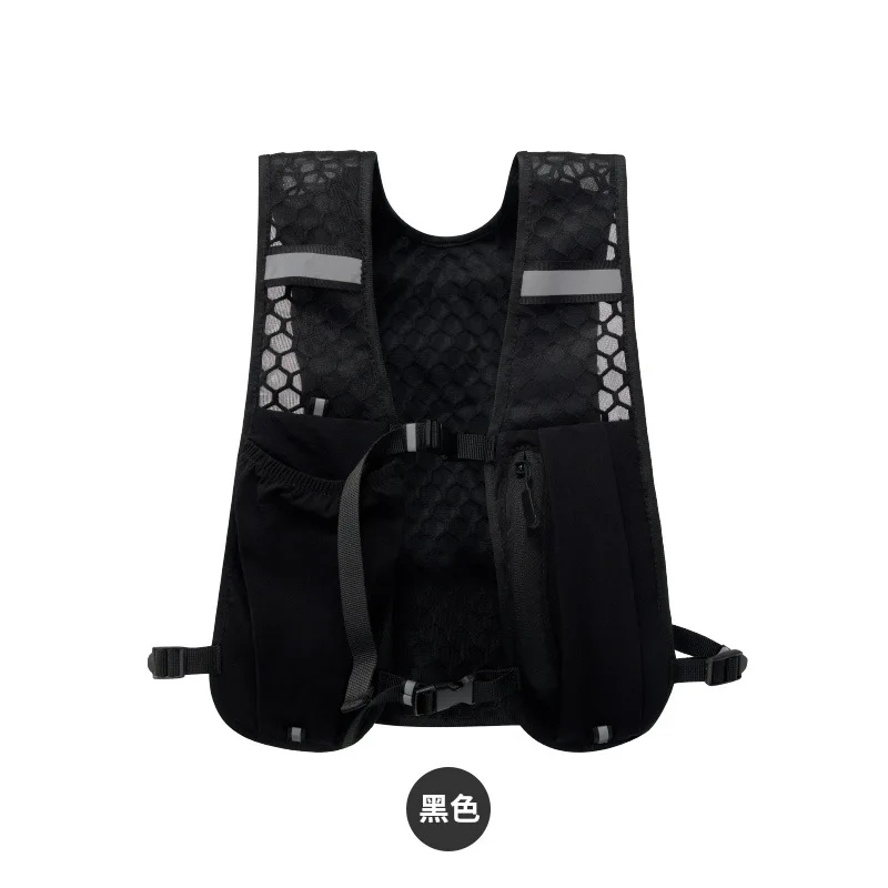 Biking Running Storage Vest Lightweight Hiking For Running Vest Reflective Hydration Water Chest Pack With Phone Storage Pocket