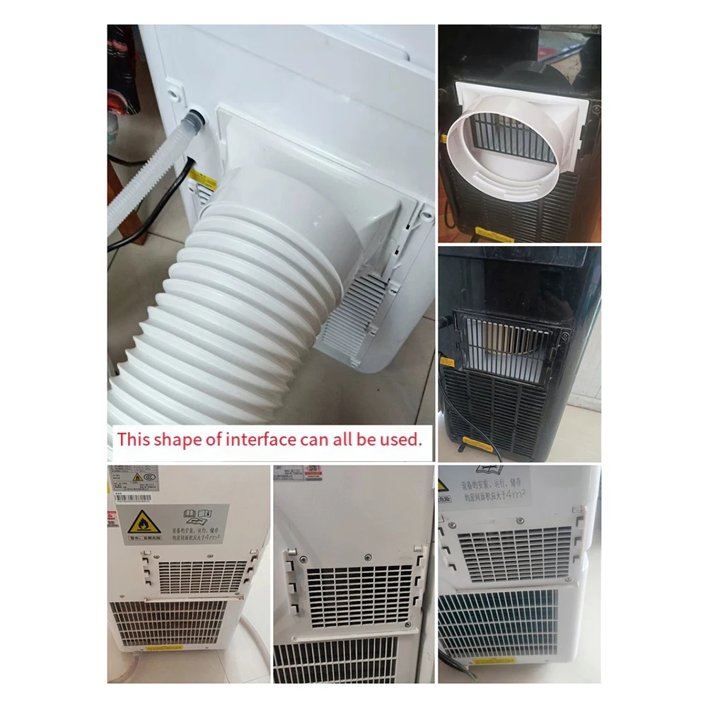 15cm Mobile Air Conditioning For Exhaust Pipe Joint White Plastic Vent Pipe Adapter Connector For Exhaust Duct Interface