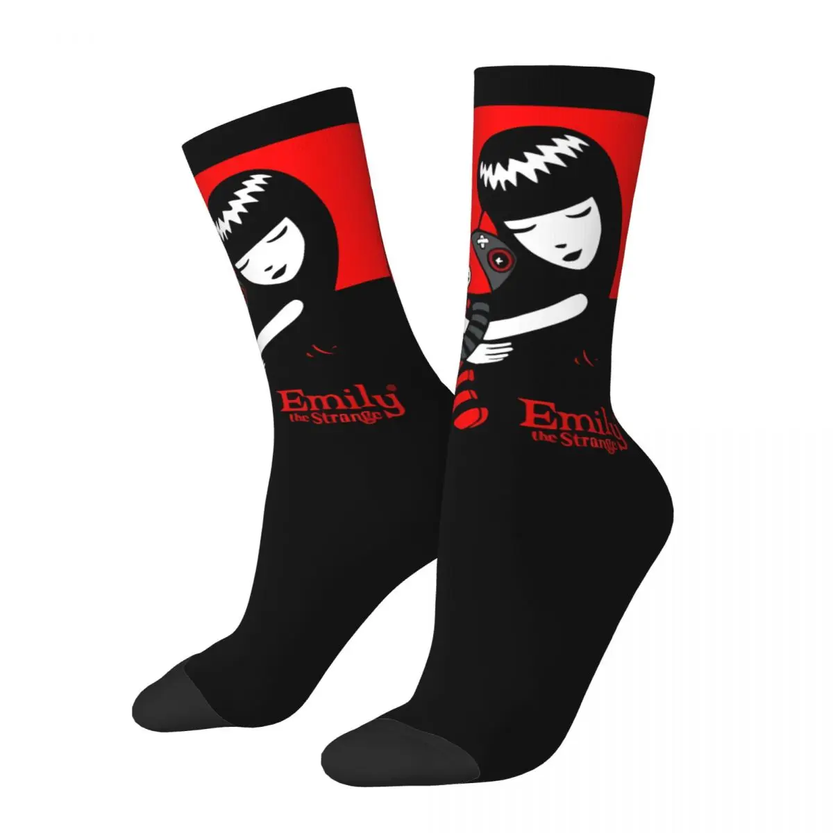 Happy Funny Men's compression Socks Powerful Retro Harajuku Emily The Strange Hip Hop Novelty Casual Crew Crazy Sock Gift