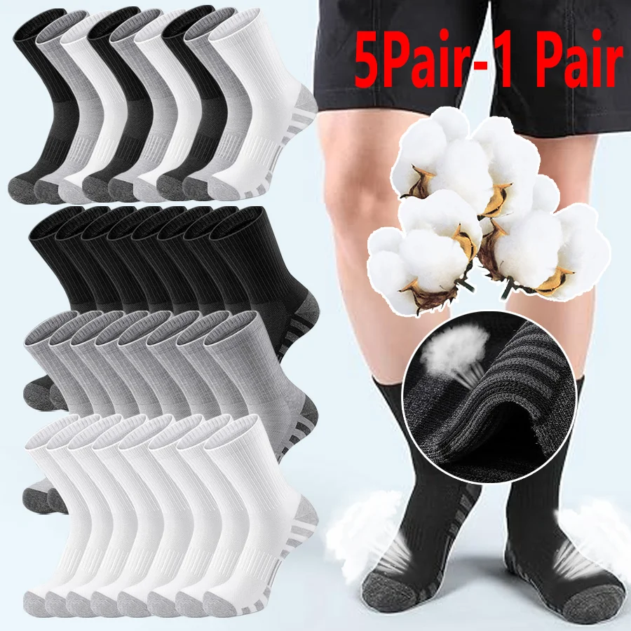 Full Cushion Crew Socks for Men Athletic Work Boots Heavy Duty Steel Toe EU 40-45 Thick Warm Moisture Wicking Control Cushioned.