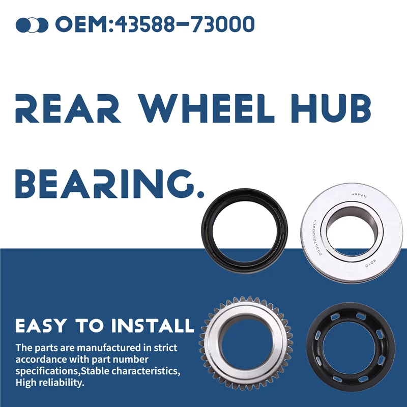 

AASS-For Suzuki Jimny Rear Wheel Hub Bearing Axle Bearing Spacer ABS Gear Ring Oil Seal Retainer Cover Protector Kits