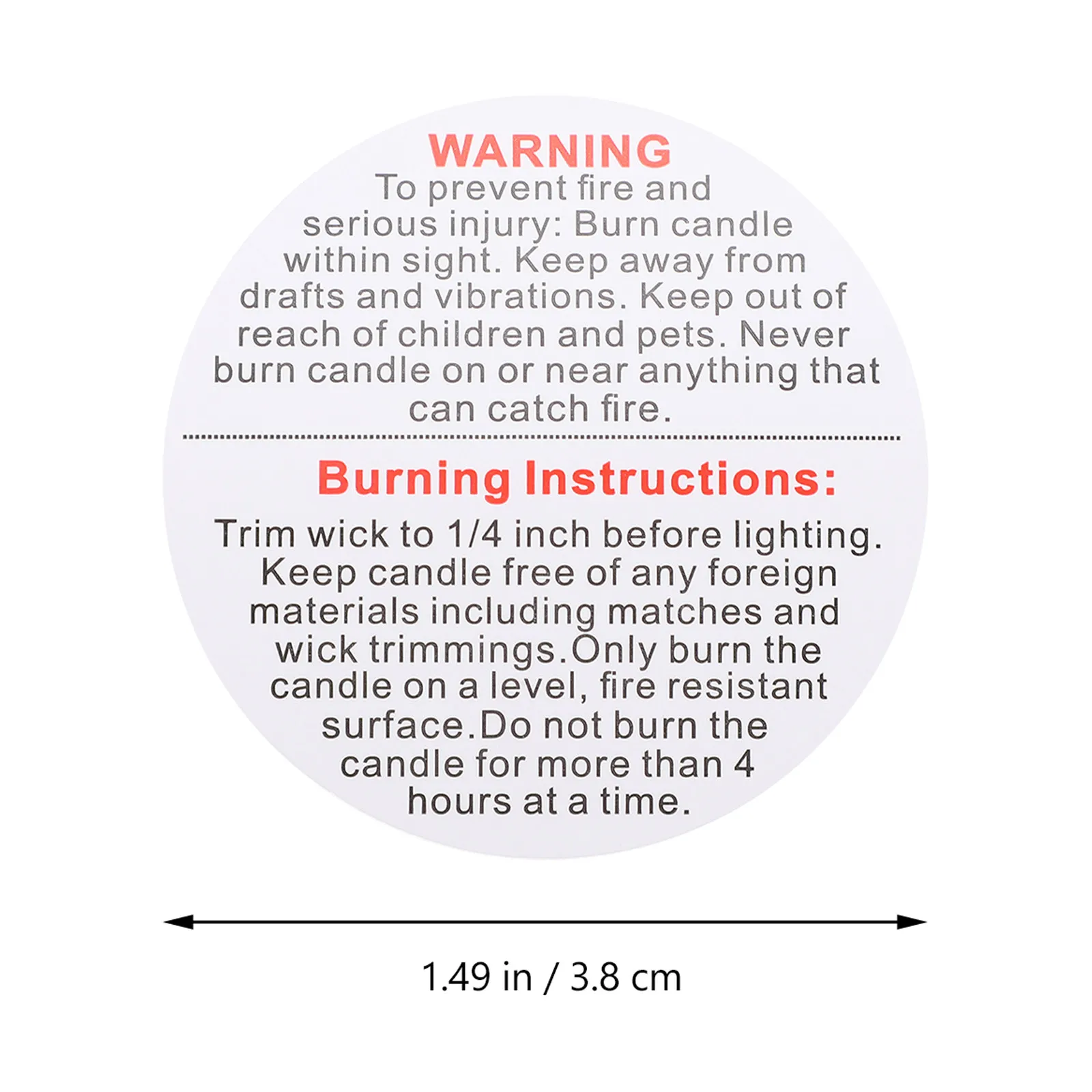 1 Roll Warning Stickers Self Adhesive Safety Decals for Containers Compact Lightweight Easy to Use Removable