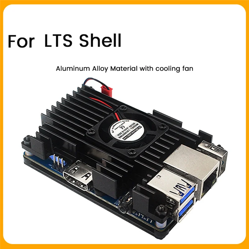 FORW-funda protectora de aleación de aluminio para Orange Pi 3 LTS con ventilador de refrigeración 30X30 + almohadilla térmica caja de Metal de refrigeración pasiva activa