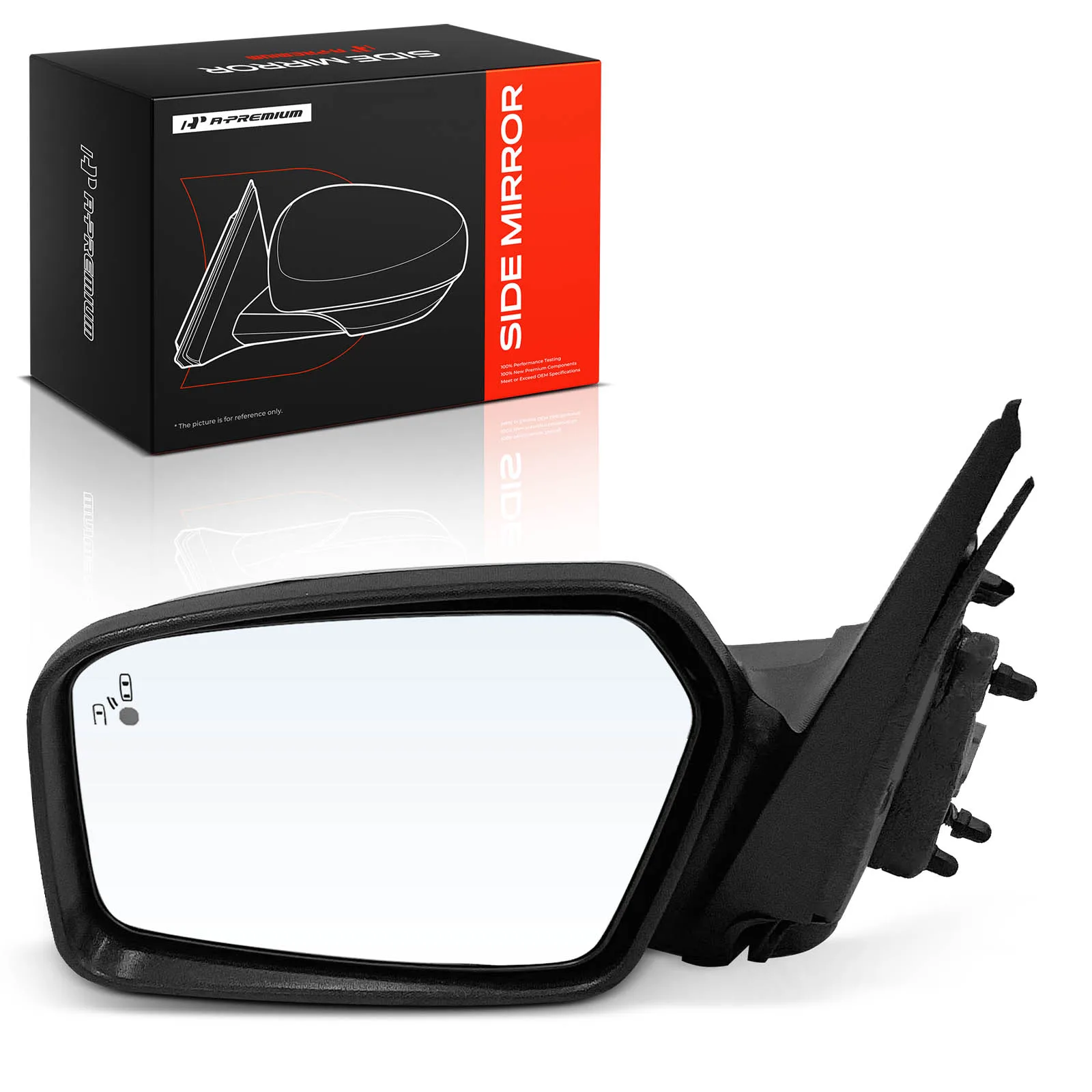 A-Premium Driver Side Power Door Mirror for Ford Fusion 2010-2012 Manual Folding Blind Spot Detection Heated Puddle Light