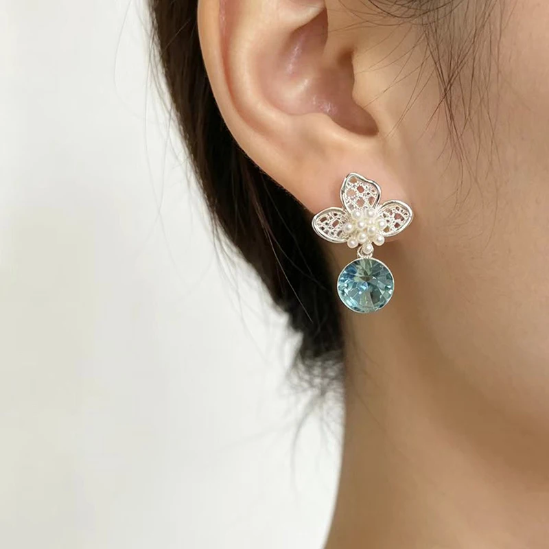 GANPUP Trendige Quadratische Funkelnde Kristall-Ohrhänger für Damen, Modischer Neuer Schmuck mit Verschluss, Geschenk für Party und Hochzeit. – Detail 5