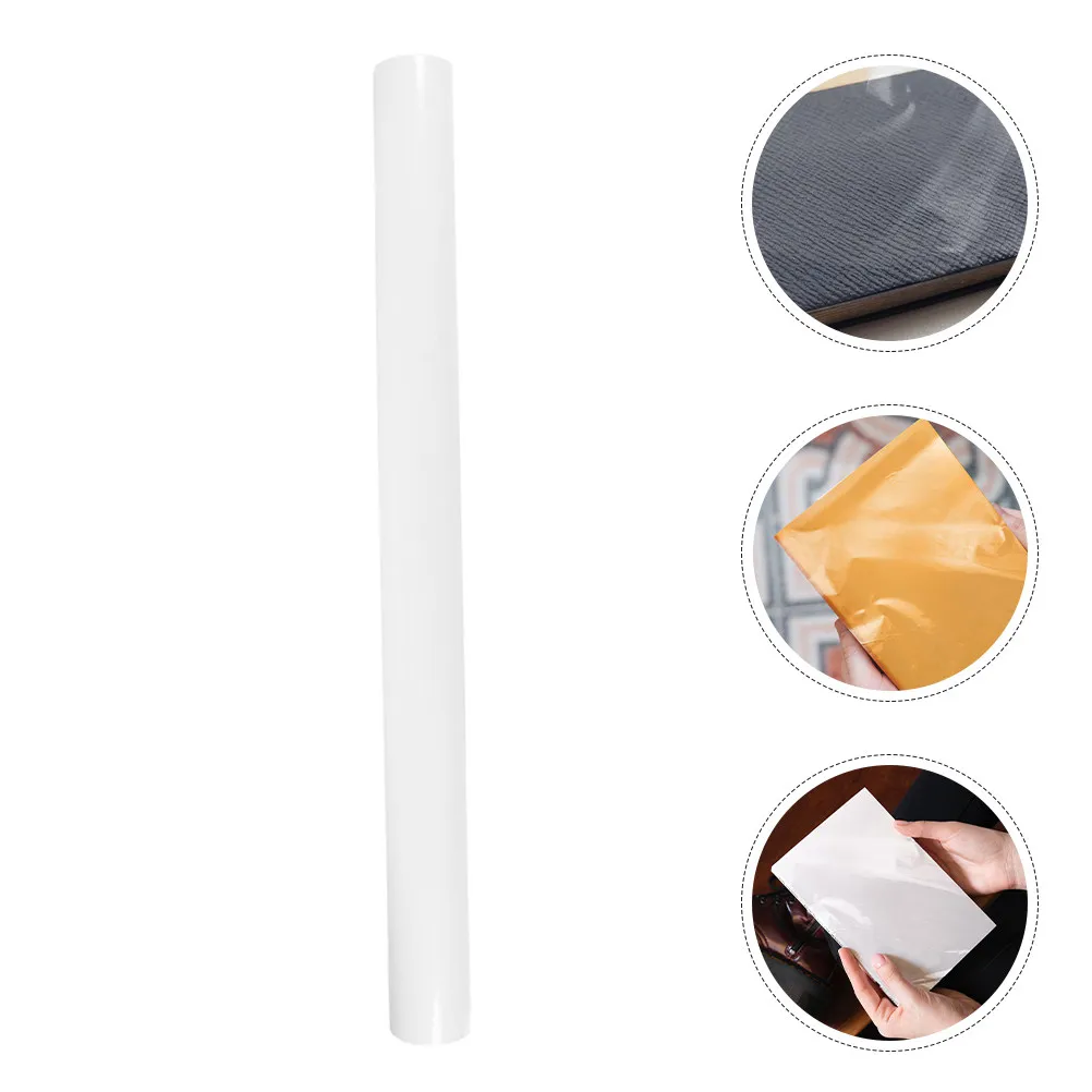 1 Roll Self-Adhesive Clear Plastic Book Cover Roll for Textbooks Hardcover Paperback Protective Sleeve Transparent DIY