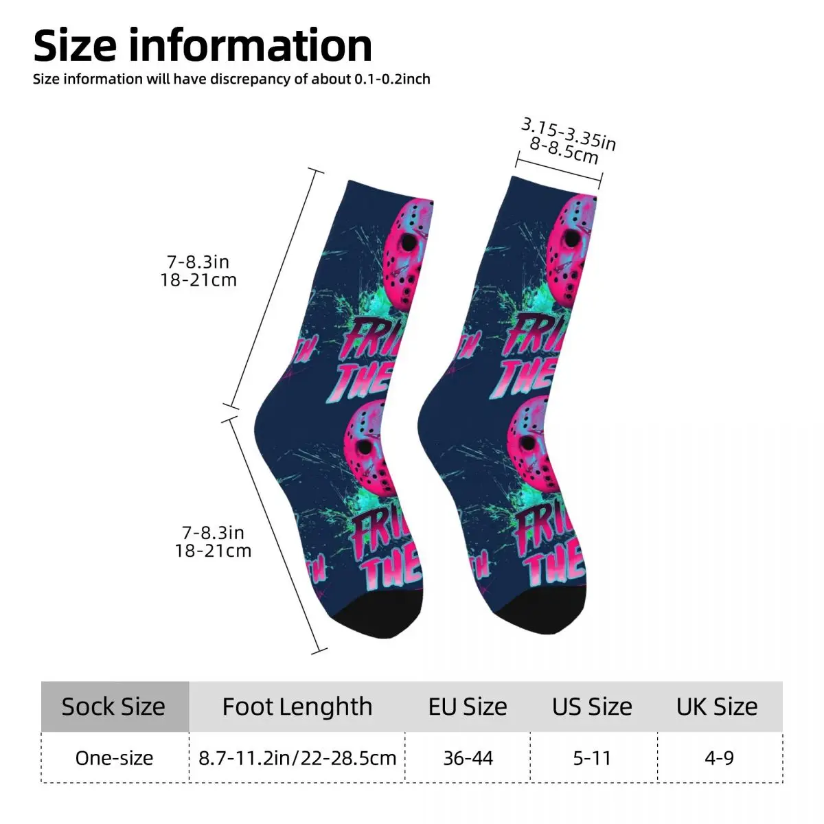 Rose Mask Kawaii Socks Hiking Cartoon Pattern Socks