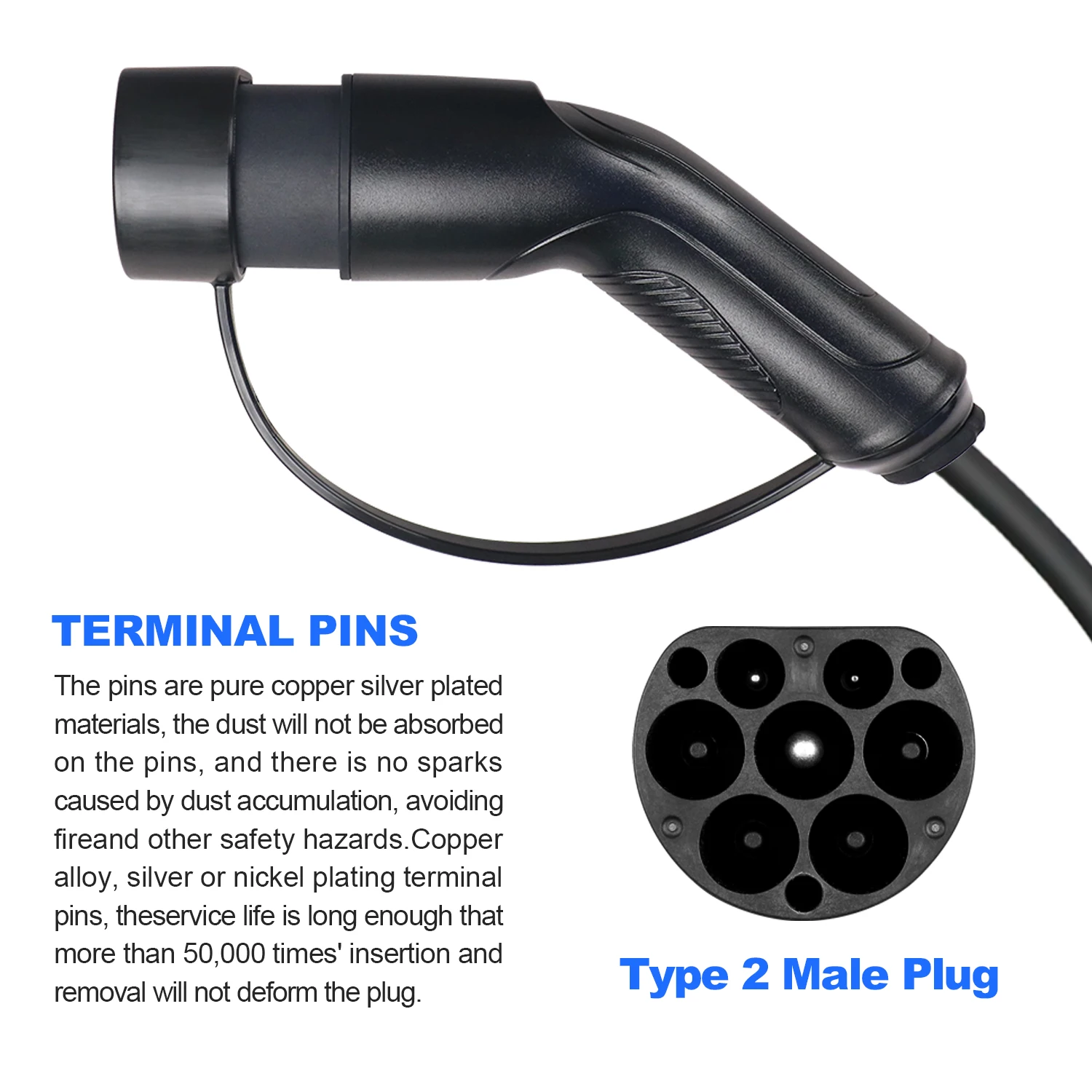 Kolanky 16A 11KW كابل شاحن EV نوع 2 ذكر إلى نوع 2 أنثى إجمالي 3.5 متر طول محطة شحن عامة على سيارة كهربية #6