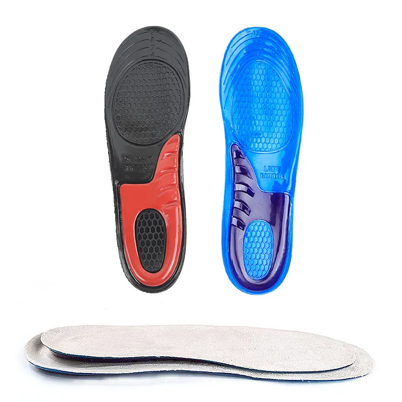 200Pcs=100Pair Silicone Orthotic Arch Support Massage Insole Anti Slip Gel Soft Sport Shoe Pad Shock Absorption For Unisex