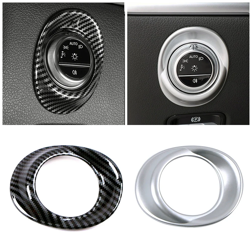 For Mercedes Benz C Class W206 2022 2023 C200 C220 C260 C300 Car Headlight Switch Button Frame Cover Trim Decorate Refit Sticker