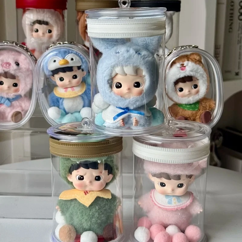 ของแท้ Pop Mart Hacipupu Animal Hug Series ตุ๊กตาไวนิลแบบกล่องสุ่ม ของตกแต่งสุดเก๋ ของขวัญวันเกิดสำหรับเด็กผู้หญิง ของเล่นสุดฮิต