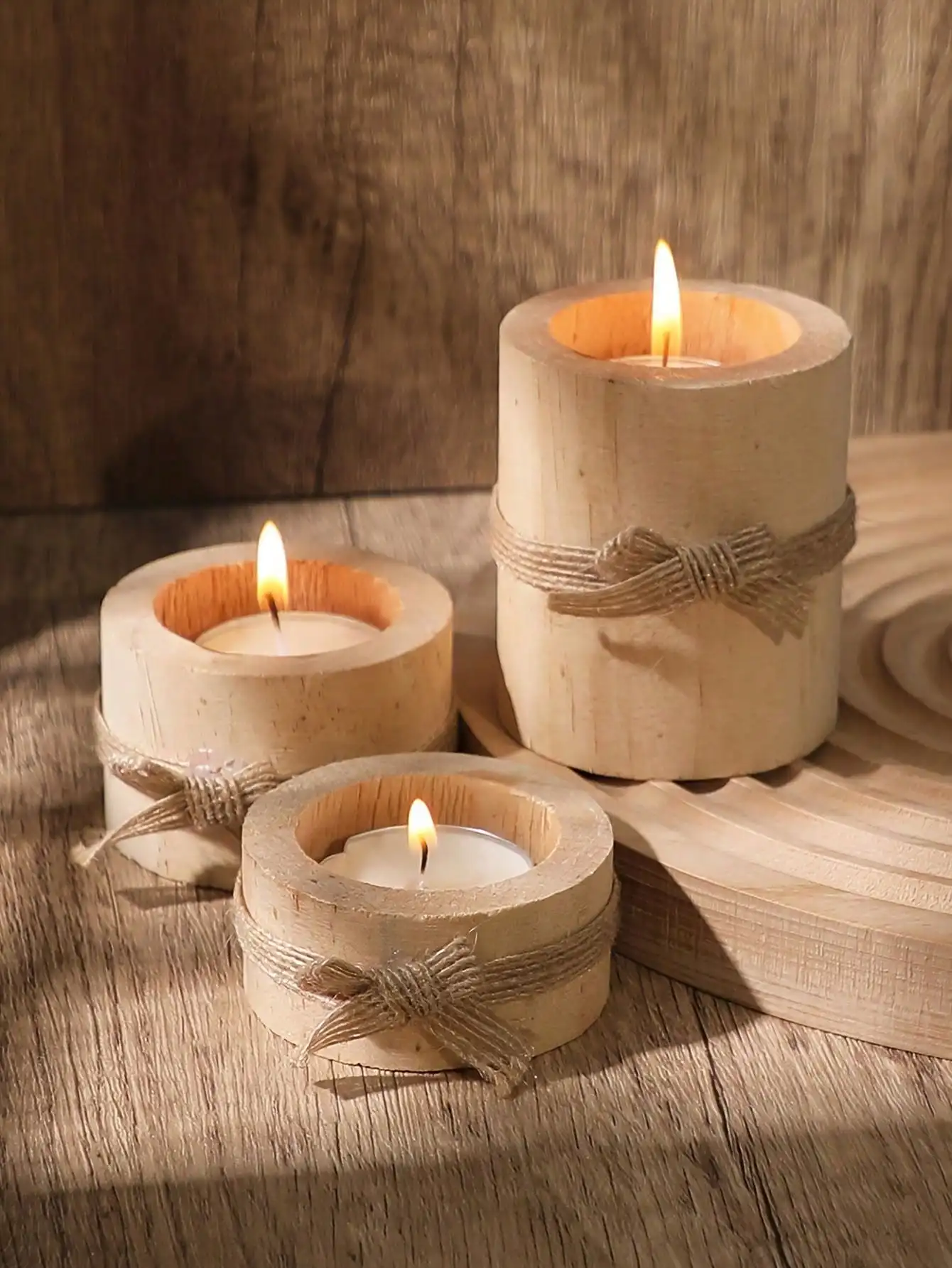 1pcs wooden tea lamp candle holder, Wooden Votive tea lamp candle holder, wedding, birthday, home decoration (excluding candles)