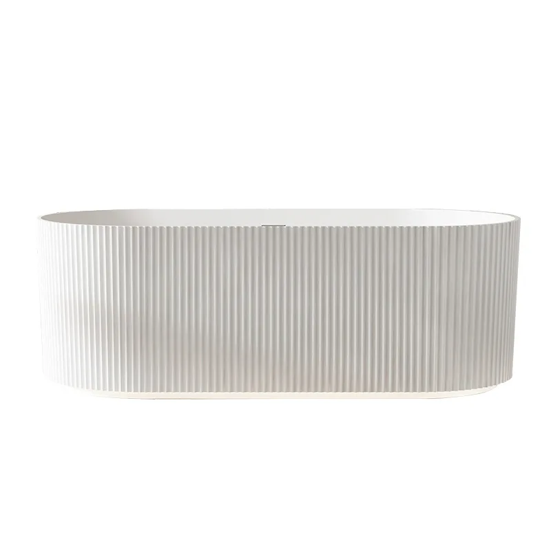 Acrylic bathtub wavy vertical stripe integrated family independent hotel bed and breakfast bathtub