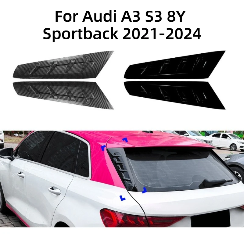 

Для Audi A3 S3 8Y Sportback 2021-2024: задний спойлер в стиле RS3, боковые накладки, спойлер-крыло, внешние автомобильные аксессуары