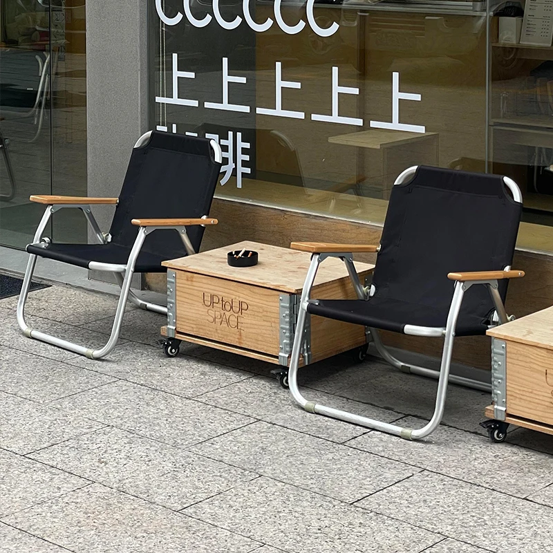 سبائك الألومنيوم كرسي قابل للطي للاستخدام الخارجي كرسي حديقة معدني محمول للتخييم والصيد والتوجيه للأنشطة الخارجية